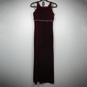 Vintage Capacity Unlimited burgundy velvet formal dress-L